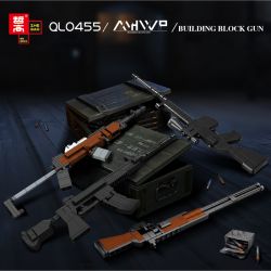 ZHEGAO QL0455-1 0455-1 QL0455-2 0455-2 QL0455-3 0455-3 QL0455-4 0455-4 non  PUBG MOBILE SÚNG 4 S686 MINI14 SLR FNFAL M416 HK416 bộ đồ chơi xếp lắp ráp ghép mô hình Gun 386 khối