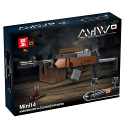 ZHEGAO QL0455-1 0455-1 QL0455-2 0455-2 QL0455-3 0455-3 QL0455-4 0455-4 non  PUBG MOBILE SÚNG 4 S686 MINI14 SLR FNFAL M416 HK416 bộ đồ chơi xếp lắp ráp ghép mô hình Gun 386 khối