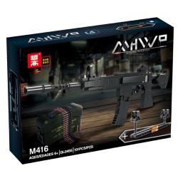 ZHEGAO QL0455-1 0455-1 QL0455-2 0455-2 QL0455-3 0455-3 QL0455-4 0455-4 non  PUBG MOBILE SÚNG 4 S686 MINI14 SLR FNFAL M416 HK416 bộ đồ chơi xếp lắp ráp ghép mô hình Gun 386 khối