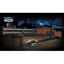 ZHEGAO QL0455-1 0455-1 QL0455-2 0455-2 QL0455-3 0455-3 QL0455-4 0455-4 non  PUBG MOBILE SÚNG 4 S686 MINI14 SLR FNFAL M416 HK416 bộ đồ chơi xếp lắp ráp ghép mô hình Gun 386 khối