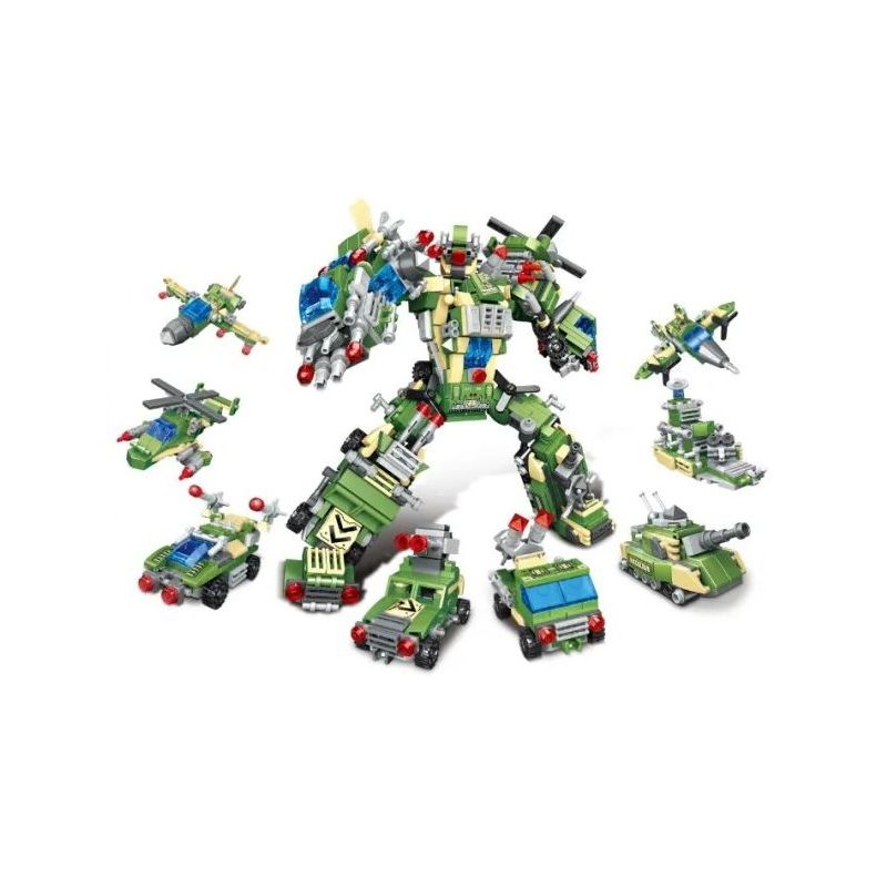 MINGDI 9017 non  THỢ MÁY QUÂN SỰ bộ đồ chơi xếp lắp ráp ghép mô hình Creator MILITARY MECHA Sáng Tạo 648 khối