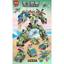 MINGDI 9017 non  THỢ MÁY QUÂN SỰ bộ đồ chơi xếp lắp ráp ghép mô hình Creator MILITARY MECHA Sáng Tạo 648 khối