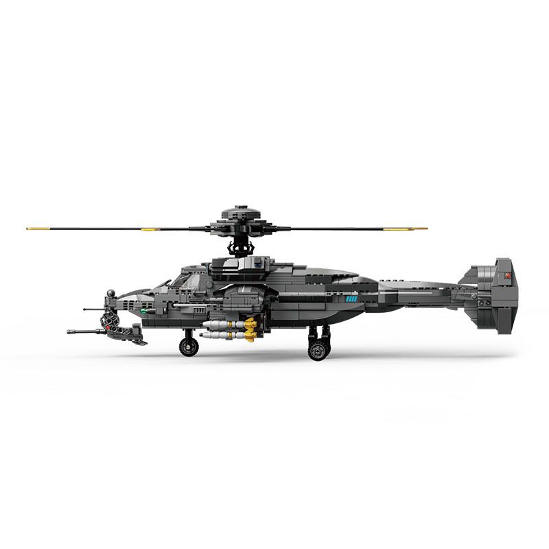 ZHEGAO QJ5003 5003 non  MÁY BAY TRỰC THĂNG WOLF bộ đồ chơi xếp lắp ráp ghép mô hình FIREWOLF HELICOPTER 1161 khối