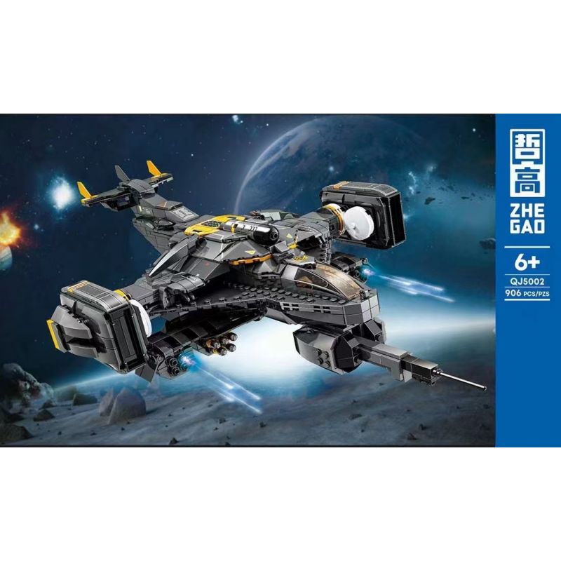 ZHEGAO QJ5002 5002 non  MÁY TẤN CÔNG TITAN bộ đồ chơi xếp lắp ráp ghép mô hình TITAN ATTACK AIRCRAFT 901 khối
