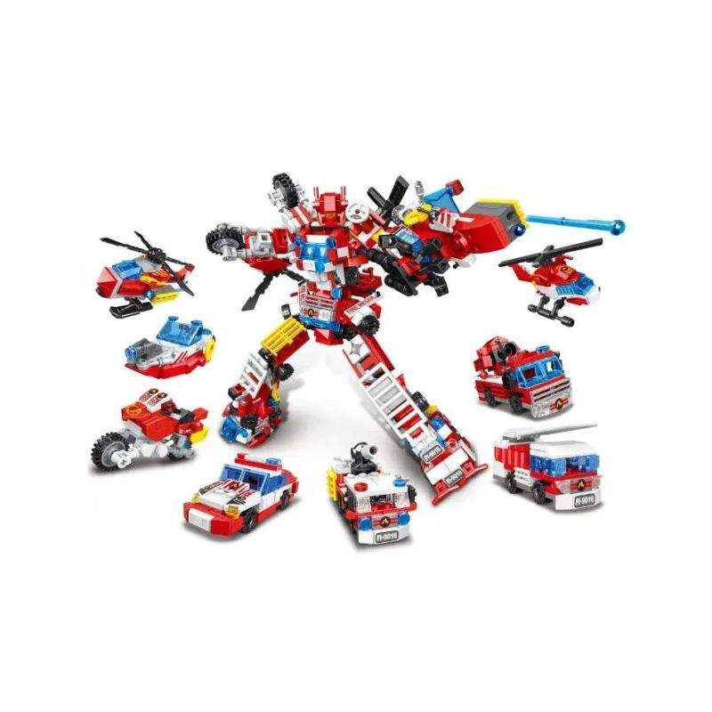 MINGDI 9016 non Lego CƠ HỎA bộ đồ chơi xếp lắp ráp ghép mô hình Creator FIRE MECHA Sáng Tạo 704 khối