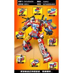 MINGDI 9016 non  CƠ HỎA bộ đồ chơi xếp lắp ráp ghép mô hình Creator FIRE MECHA Sáng Tạo 704 khối