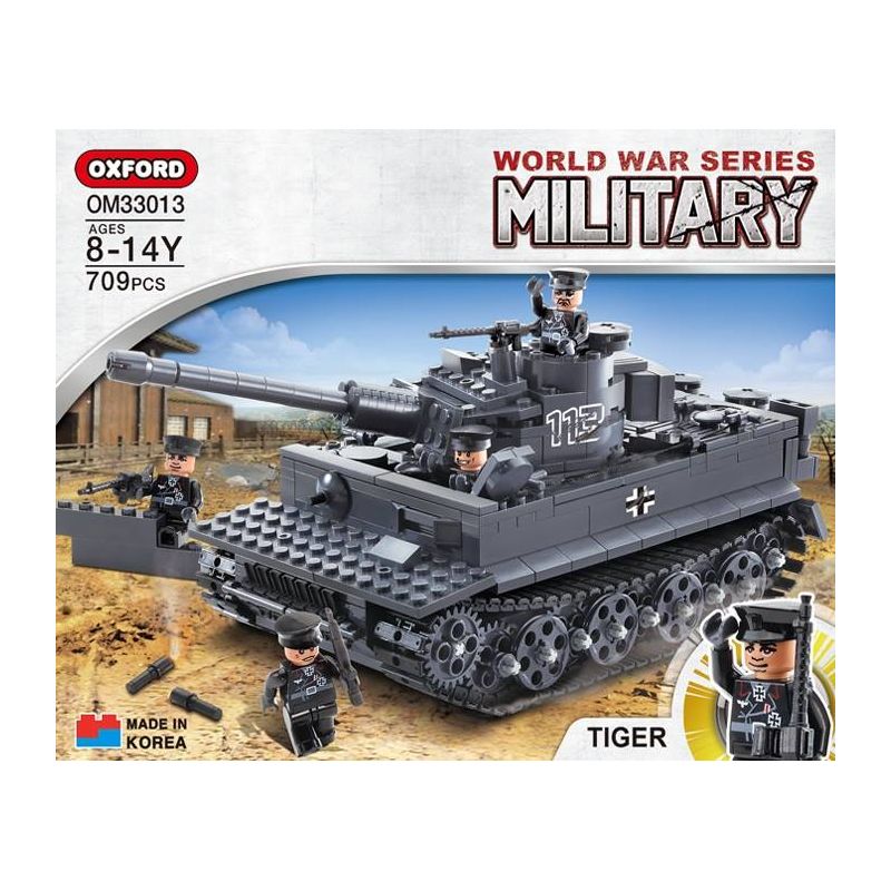 OXFORD OM33013 33013 non  TIGER TANK. bộ đồ chơi xếp lắp ráp ghép mô hình Military Army TIGHER Quân Sự Bộ Đội 709 khối