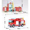 GUDI 9217 non  ĐỘI CỨU HỎA SỞ bộ đồ chơi xếp lắp ráp ghép mô hình City FIREMAN FIRE ADMINISTRARION Thành Phố 874 khối