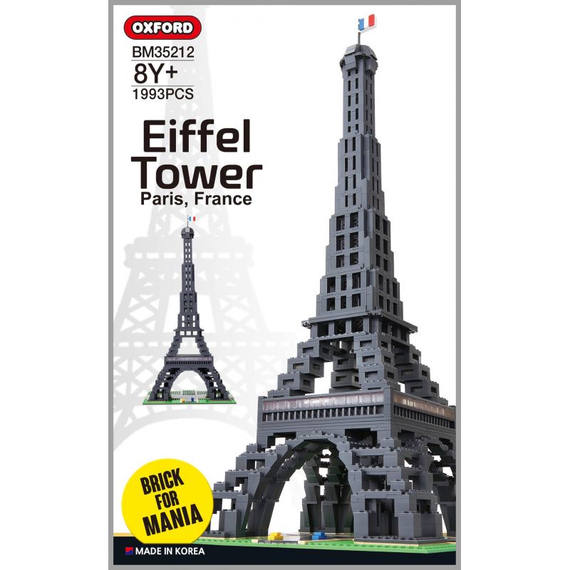 OXFORD BM35212 35212 non  THÁP EIFFEL bộ đồ chơi xếp lắp ráp ghép mô hình EIFFELL TOWER 1993 khối