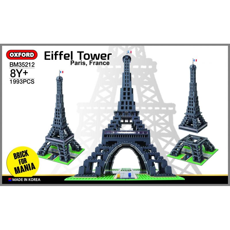 OXFORD BM35212 35212 non  THÁP EIFFEL bộ đồ chơi xếp lắp ráp ghép mô hình EIFFELL TOWER 1993 khối