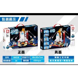LEYI 88028 non  BÃI PHÓNG TÀU VŨ TRỤ bộ đồ chơi xếp lắp ráp ghép mô hình Space Thám Hiểm Không Gian 436 khối