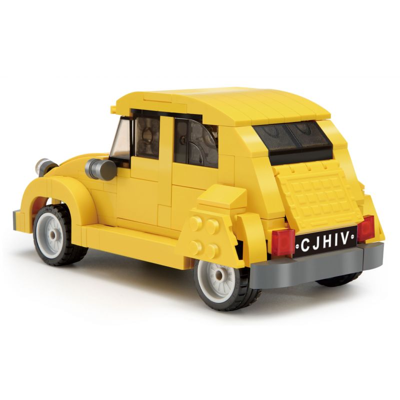 DOUBLEE CADA C55021 55021 non  CITROEN RETRO XE 1:24 tỷ lệ 1:24 bộ đồ chơi xếp lắp ráp ghép mô hình Racers CITROEN 2CV Đua Tốc Độ 298 khối
