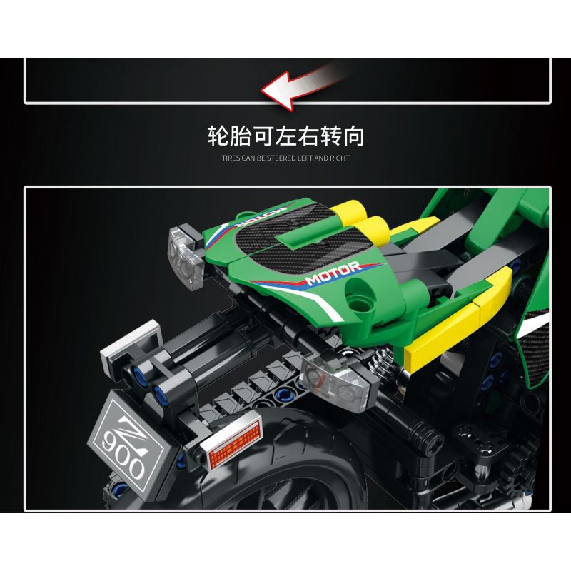 JUHANG TECHNOLOGY 82004 non  KAWASAKIZ900 bộ đồ chơi xếp lắp ráp ghép mô hình  KAWASAKI Z900 Kỹ Thuật Công Nghệ Cao Mô Hình Phương Tiện 776 khối