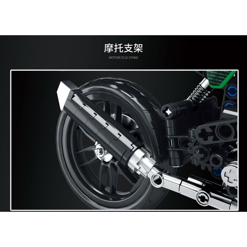 JUHANG TECHNOLOGY 82004 non  KAWASAKIZ900 bộ đồ chơi xếp lắp ráp ghép mô hình  KAWASAKI Z900 Kỹ Thuật Công Nghệ Cao Mô Hình Phương Tiện 776 khối