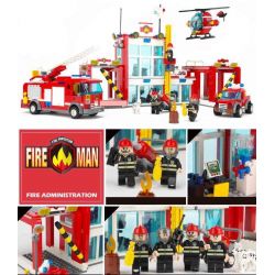 GUDI 9217 non  ĐỘI CỨU HỎA SỞ bộ đồ chơi xếp lắp ráp ghép mô hình City FIREMAN FIRE ADMINISTRARION Thành Phố 874 khối GUDI 9217 non  ĐỘI CỨU HỎA SỞ bộ đồ chơi xếp lắp ráp ghép mô hình City FIREMAN FIRE ADMINISTRARION Thành Phố 874 khối