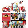 GUDI 9217 non  ĐỘI CỨU HỎA SỞ bộ đồ chơi xếp lắp ráp ghép mô hình City FIREMAN FIRE ADMINISTRARION Thành Phố 874 khối