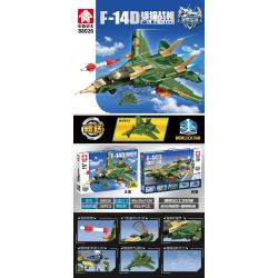 LEYI 88026 non  MÁY BAY CHIẾN ĐẤU F-14D TOMCAT bộ đồ chơi xếp lắp ráp ghép mô hình Military Army F-14 FIGHTER Quân Sự Bộ Đội 456 khối