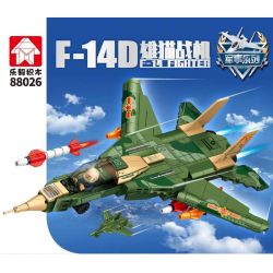 LEYI 88026 non  MÁY BAY CHIẾN ĐẤU F-14D TOMCAT bộ đồ chơi xếp lắp ráp ghép mô hình Military Army F-14 FIGHTER Quân Sự Bộ Đội 456 khối