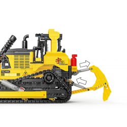 HAPPY BUILD SHINEYU XINYU YC-22011 22011 YC22011 non  BULLDOZER LỚN tỷ lệ 1:23 bộ đồ chơi xếp lắp ráp ghép mô hình Build Team SHINE YU Đội Xây Dựng 1866 khối