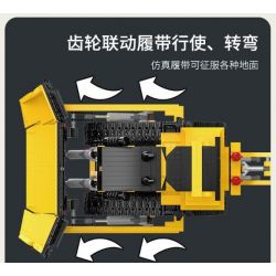 HAPPY BUILD SHINEYU XINYU YC-22011 22011 YC22011 non  BULLDOZER LỚN tỷ lệ 1:23 bộ đồ chơi xếp lắp ráp ghép mô hình Build Team SHINE YU Đội Xây Dựng 1866 khối