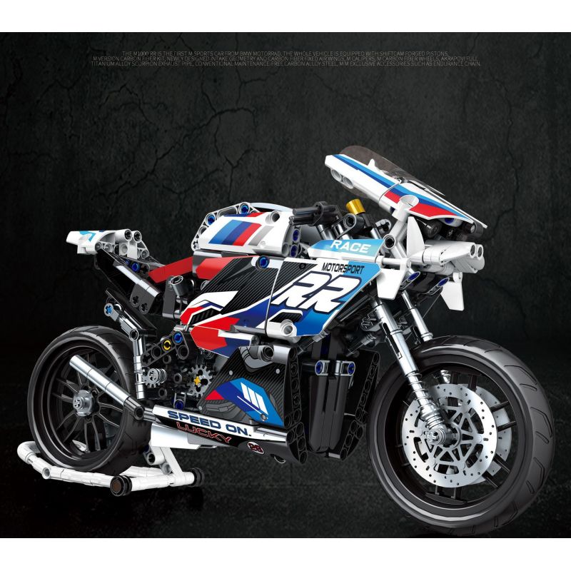 JUHANG TECHNOLOGY 82003 non  MÔ TÔ BMW S1000RR bộ đồ chơi xếp lắp ráp ghép mô hình  Kỹ Thuật Công Nghệ Cao Mô Hình Phương Tiện 768 khối
