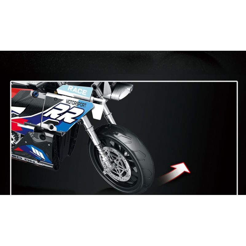 JUHANG TECHNOLOGY 82003 non  MÔ TÔ BMW S1000RR bộ đồ chơi xếp lắp ráp ghép mô hình  Kỹ Thuật Công Nghệ Cao Mô Hình Phương Tiện 768 khối