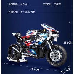 JUHANG TECHNOLOGY 82003 non  MÔ TÔ BMW S1000RR bộ đồ chơi xếp lắp ráp ghép mô hình  Kỹ Thuật Công Nghệ Cao Mô Hình Phương Tiện 768 khối