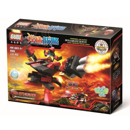 GUDI 9908 non  PINBALL MEN BLOOD SCORPION bộ đồ chơi xếp lắp ráp ghép mô hình Transformers Robot Đại Chiến Người Máy Biến Hình 133 khối