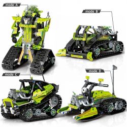 SEMBO 701961 non  XE ĐÓNG THẾ BIẾN HÌNH GREEN WIND FOUR bộ đồ chơi xếp lắp ráp ghép mô hình VARIETY.X 544 khối