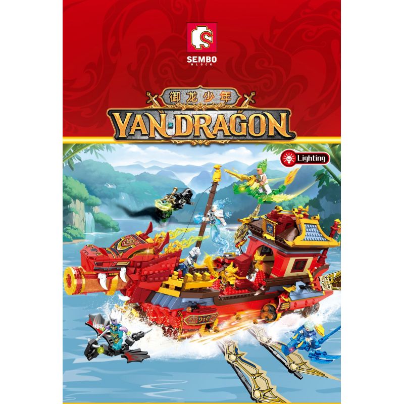 SEMBO 206048 non  VITO RỒNG bộ đồ chơi xếp lắp ráp ghép mô hình YAN DRAGON 2618 khối