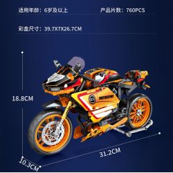 JUHANG TECHNOLOGY 82002 non  MÔ TÔ BMW HP2 bộ đồ chơi xếp lắp ráp ghép mô hình  Kỹ Thuật Công Nghệ Cao Mô Hình Phương Tiện 760 khối