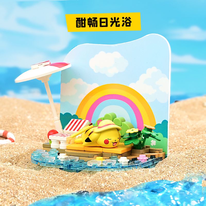 KEEPPLEY K20222 20222 non Lego POKÉMON TẮM NẮNG THÚ VỊ bộ đồ chơi xếp lắp ráp ghép mô hình Movie & Game Phim Và Trò Chơi