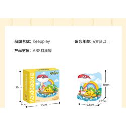 KEEPPLEY K20222 20222 non  POKÉMON TẮM NẮNG THÚ VỊ bộ đồ chơi xếp lắp ráp ghép mô hình Movie & Game Phim Và Trò Chơi
