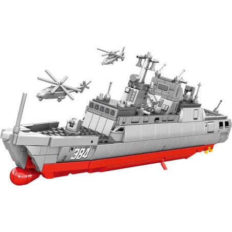 SEMBO 105733 non  KHINH HẠM HẠNG NHẸ 056 bộ đồ chơi xếp lắp ráp ghép mô hình Iron Blood Heavy Equipment TYPE 056 CORVETTE Đặc Nhiệm Máu Và Sắt 750 khối