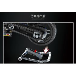 JUHANG TECHNOLOGY 82001 non  MÔ TÔ BMW G310R bộ đồ chơi xếp lắp ráp ghép mô hình  Kỹ Thuật Công Nghệ Cao Mô Hình Phương Tiện 706 khối