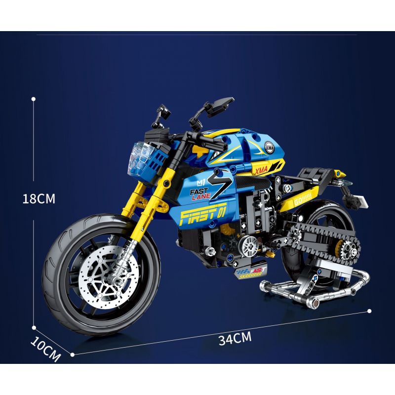 JUHANG TECHNOLOGY 82001 non  MÔ TÔ BMW G310R bộ đồ chơi xếp lắp ráp ghép mô hình  Kỹ Thuật Công Nghệ Cao Mô Hình Phương Tiện 706 khối