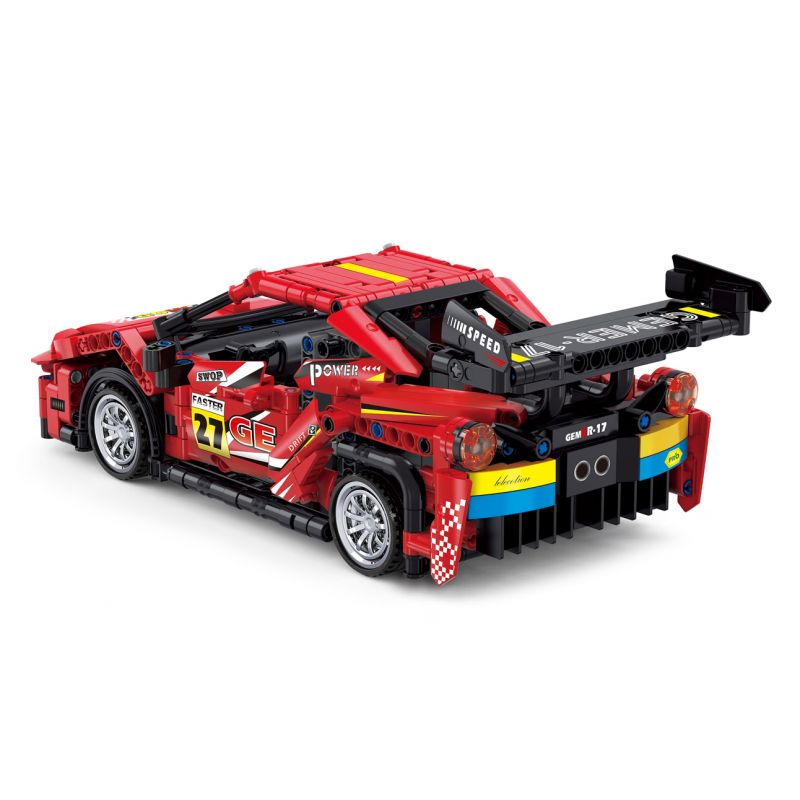 LEIBAO 8205 ZHEGAO QL1235 1235 non  FERRARI 488 LÙI XE tỷ lệ 1:24 bộ đồ chơi xếp lắp ráp ghép mô hình  Kỹ Thuật Công Nghệ Cao Mô Hình Phương Tiện 697 khối