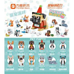 FORANGE FC8283 8283 non  BỮA TIỆC THÚ CƯNG DỄ THƯƠNG 12 LOẠI CORGIS BEAGLES DACHSHUND SHAR-PEIS TRUNG QUỐC HUSKIES SCHNAUZERS MÈO SPHYNX XIÊM CAM TAI GẤP XANH NGẮN MƯỚP MỸ bộ đồ chơi xếp lắp ráp ghép mô hình Creator PET PARTY Sáng Tạo 1527 khối