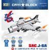 CAYI 22010 non  MÁY BAY CHIẾN ĐẤU J-6 bộ đồ chơi xếp lắp ráp ghép mô hình Military Army SAC J-6A Quân Sự Bộ Đội 614 khối