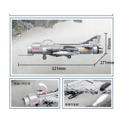 CAYI 22010 non  MÁY BAY CHIẾN ĐẤU J-6 bộ đồ chơi xếp lắp ráp ghép mô hình Military Army SAC J-6A Quân Sự Bộ Đội 614 khối