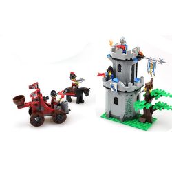 Enlighten 1019 Qman 1019 Xếp hình kiểu Lego Castle Knights Castle Jungle Bunker Tấn Công Pháo đài Trong Rừng 262 khối