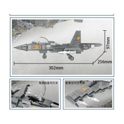 CAYI 22005 non  MÁY BAY CHIẾN ĐẤU J-11 bộ đồ chơi xếp lắp ráp ghép mô hình Military Army J-11 FIGHTER Quân Sự Bộ Đội 424 khối