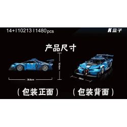 K BOX 10213 non  XE Ý TƯỞNG BUGATTI VISION GRAN TURISMO 1:14 tỷ lệ 1:14 bộ đồ chơi xếp lắp ráp ghép mô hình 1480 khối