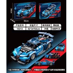 K BOX 10213 non  XE Ý TƯỞNG BUGATTI VISION GRAN TURISMO 1:14 tỷ lệ 1:14 bộ đồ chơi xếp lắp ráp ghép mô hình 1480 khối