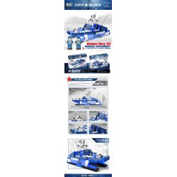 CAYI 22004 non  TÀU CAO TỐC TÊN LỬA HẢI QUÂN 22 bộ đồ chơi xếp lắp ráp ghép mô hình Military Army CHINESE NAVY 22 MISSILE SPEEDBOAT Quân Sự Bộ Đội 385 khối