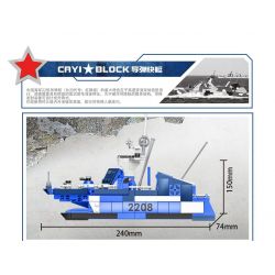 CAYI 22004 non  TÀU CAO TỐC TÊN LỬA HẢI QUÂN 22 bộ đồ chơi xếp lắp ráp ghép mô hình Military Army CHINESE NAVY 22 MISSILE SPEEDBOAT Quân Sự Bộ Đội 385 khối