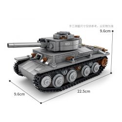 Kazi KY82051 82051 non  XE TĂNG T38 bộ đồ chơi xếp lắp ráp ghép mô hình Military Army Quân Sự Bộ Đội 511 khối