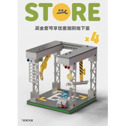 TOP TOY TC2008 2008 non  LITTLE PARROT BEBE PLAY MALL 3F QUÁN CÀ PHÊ NGOÀI TRỜI bộ đồ chơi xếp lắp ráp ghép mô hình Movie & Game Phim Và Trò Chơi