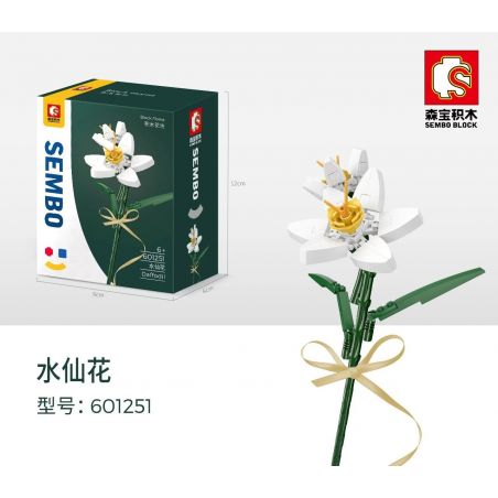 SEMBO 601251 non  HOA CAUFFODIL. bộ đồ chơi xếp lắp ráp ghép mô hình Flowers BLOCK FLORIST