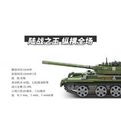 Kazi KY82049 82049 non  XE TĂNG HẠNG TRUNG T-44 bộ đồ chơi xếp lắp ráp ghép mô hình Military Army Quân Sự Bộ Đội 535 khối